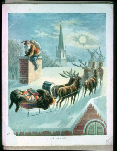 Sur le toit, illustration de livre de Noël du début des années 1900 - Unbekannt Unbekannt